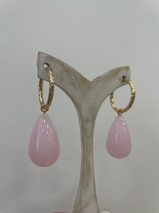 Pendientes Piedra Natural Rosa