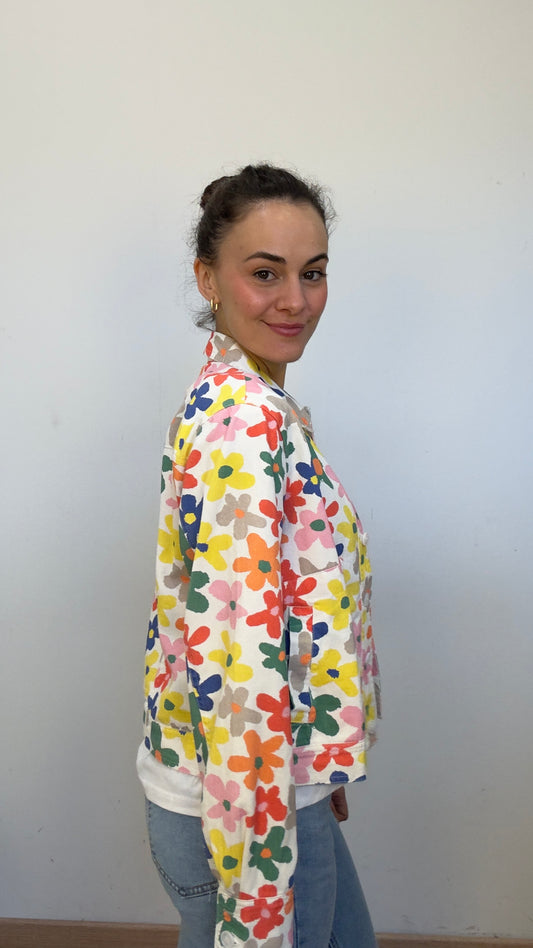 Chaqueta floral vaquera Pam