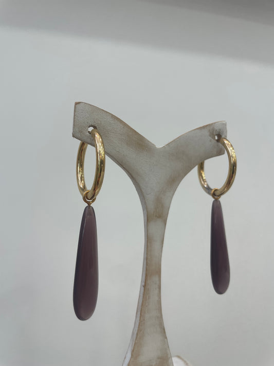 Pendientes Amatista Cabujón