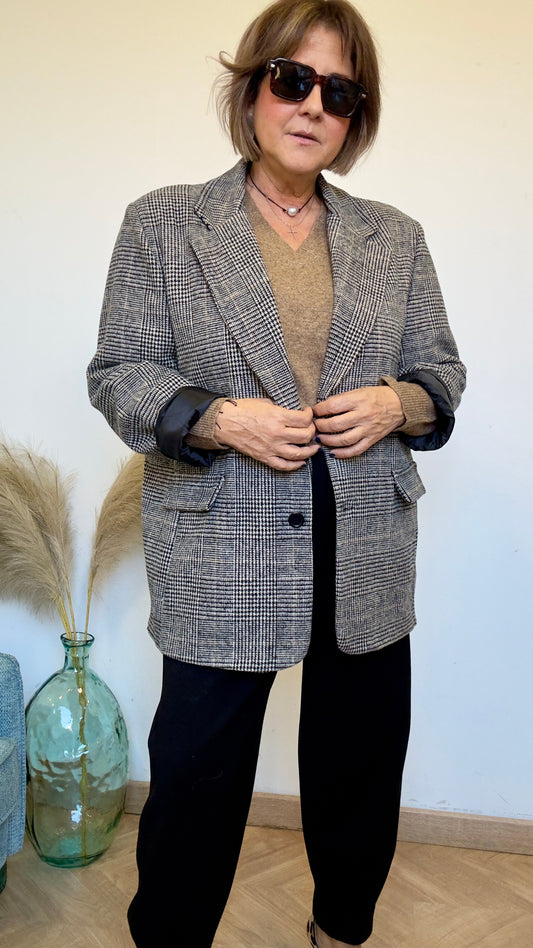 Americana Toledo Plaid Jacket - Elegant Women's Jacket, One Size