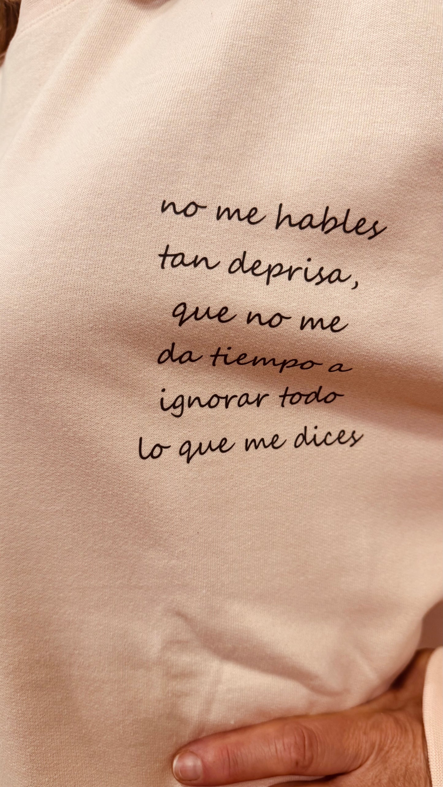 Sudadera No Me Hables Tan Deprisa BDP