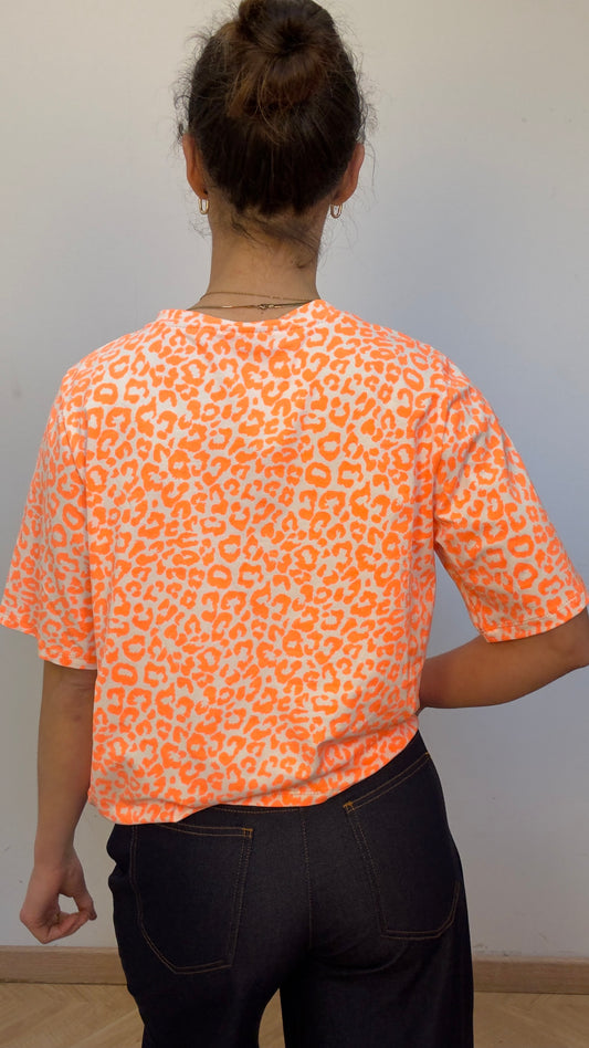 Camiseta Animal print Orange
