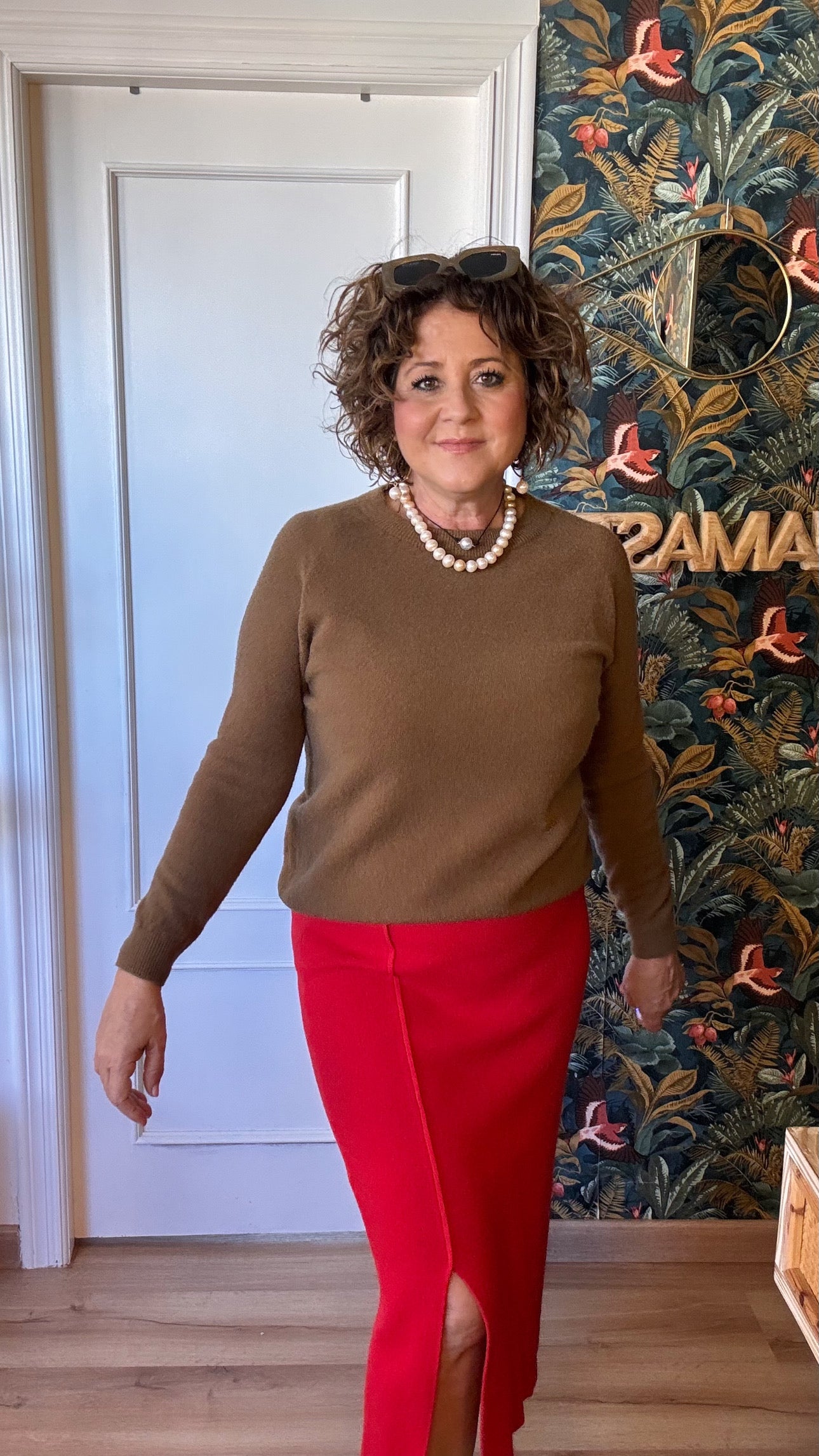 Cleia Round Neck Knit Sweater - One Size Fits All Women