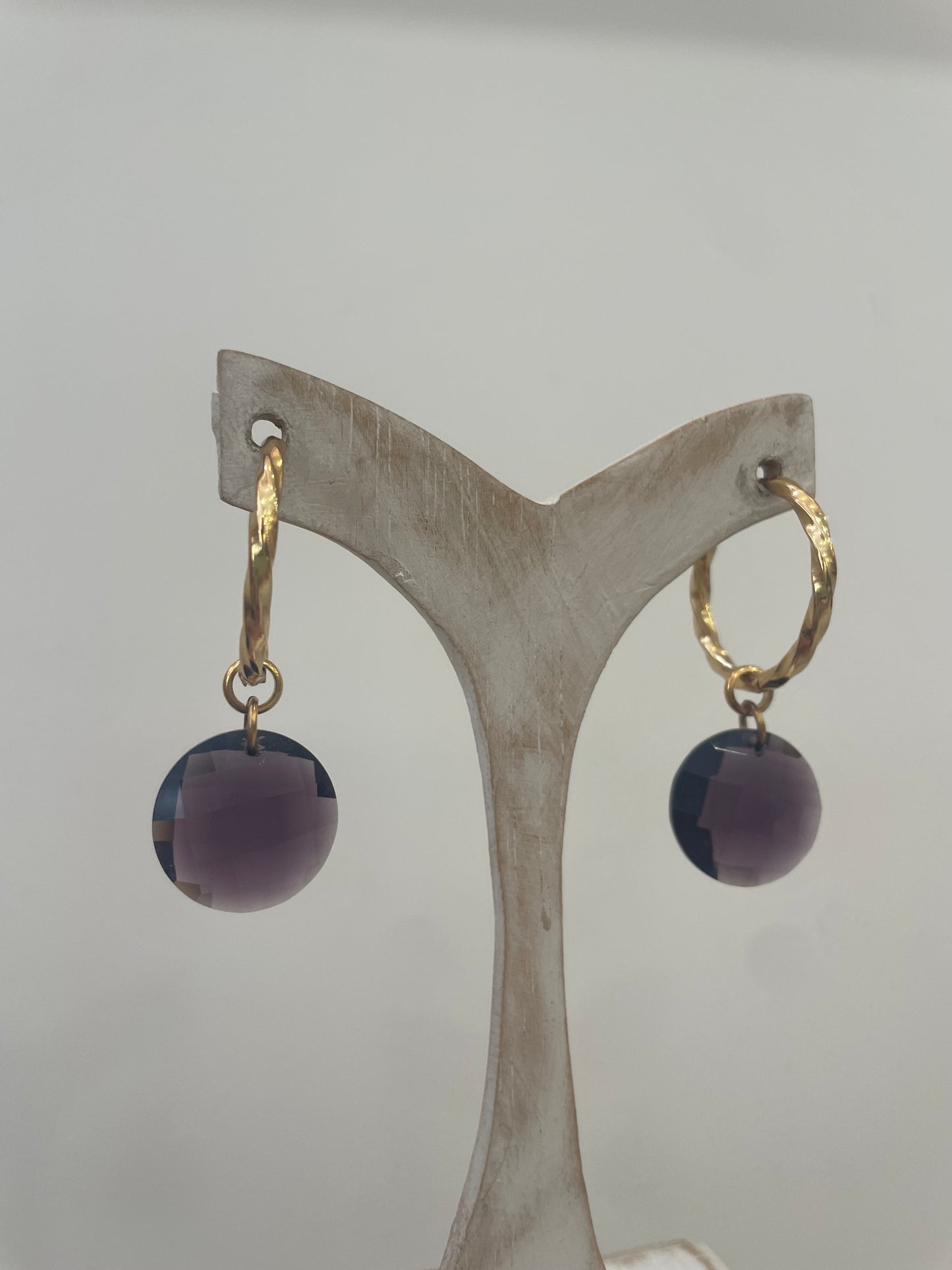Pendientes Amatista Facetada
