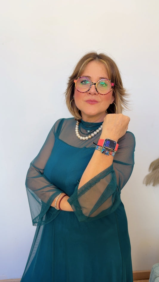 Vestido Azul Petróleo