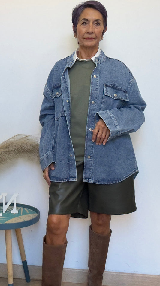 Oversized Denim Shirt