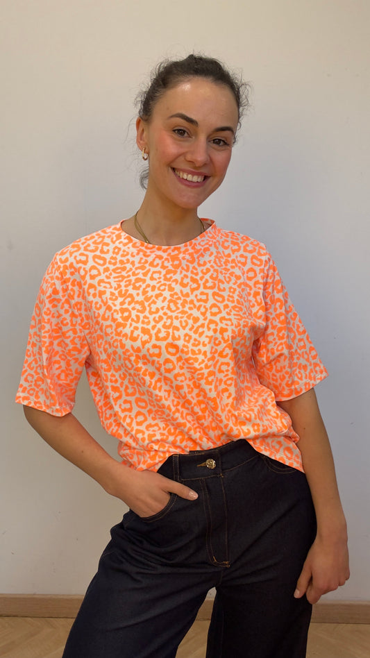 Camiseta Animal print Orange