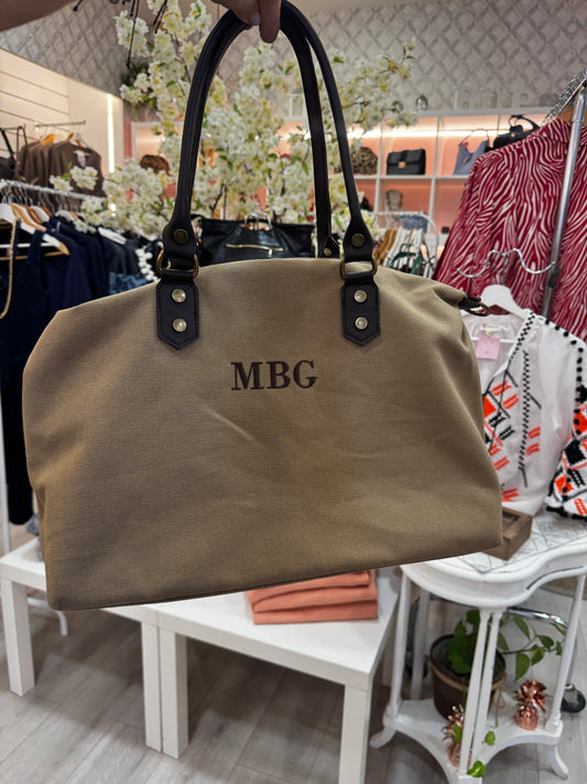 Bolso Lona y  Piel Únic