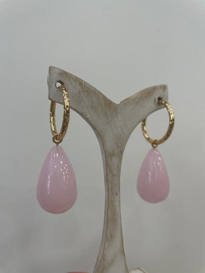 Pendientes Piedra Natural Rosa