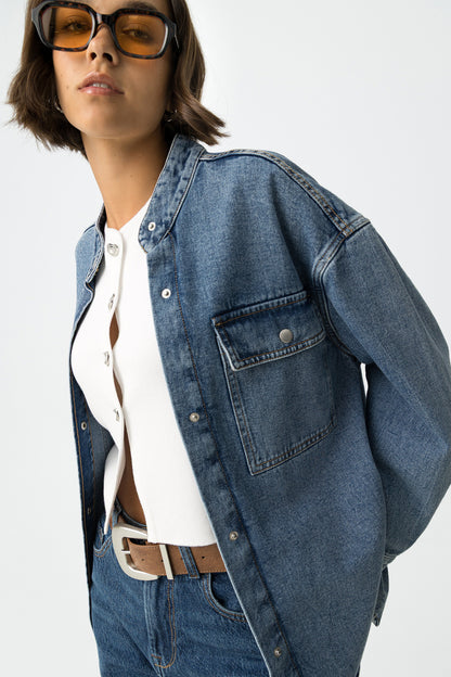 Oversized Denim Shirt