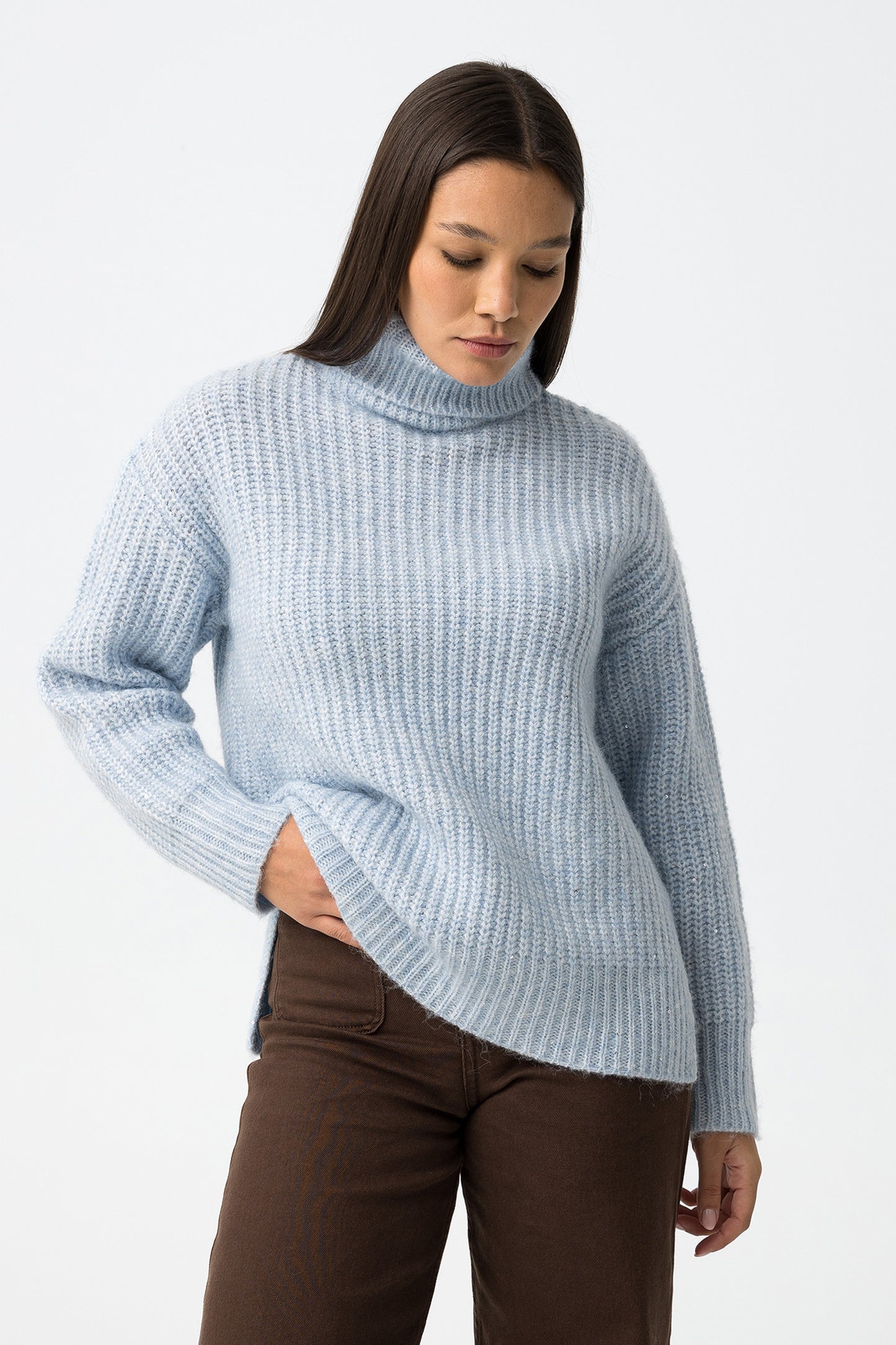 Turtleneck Sweater with Wool