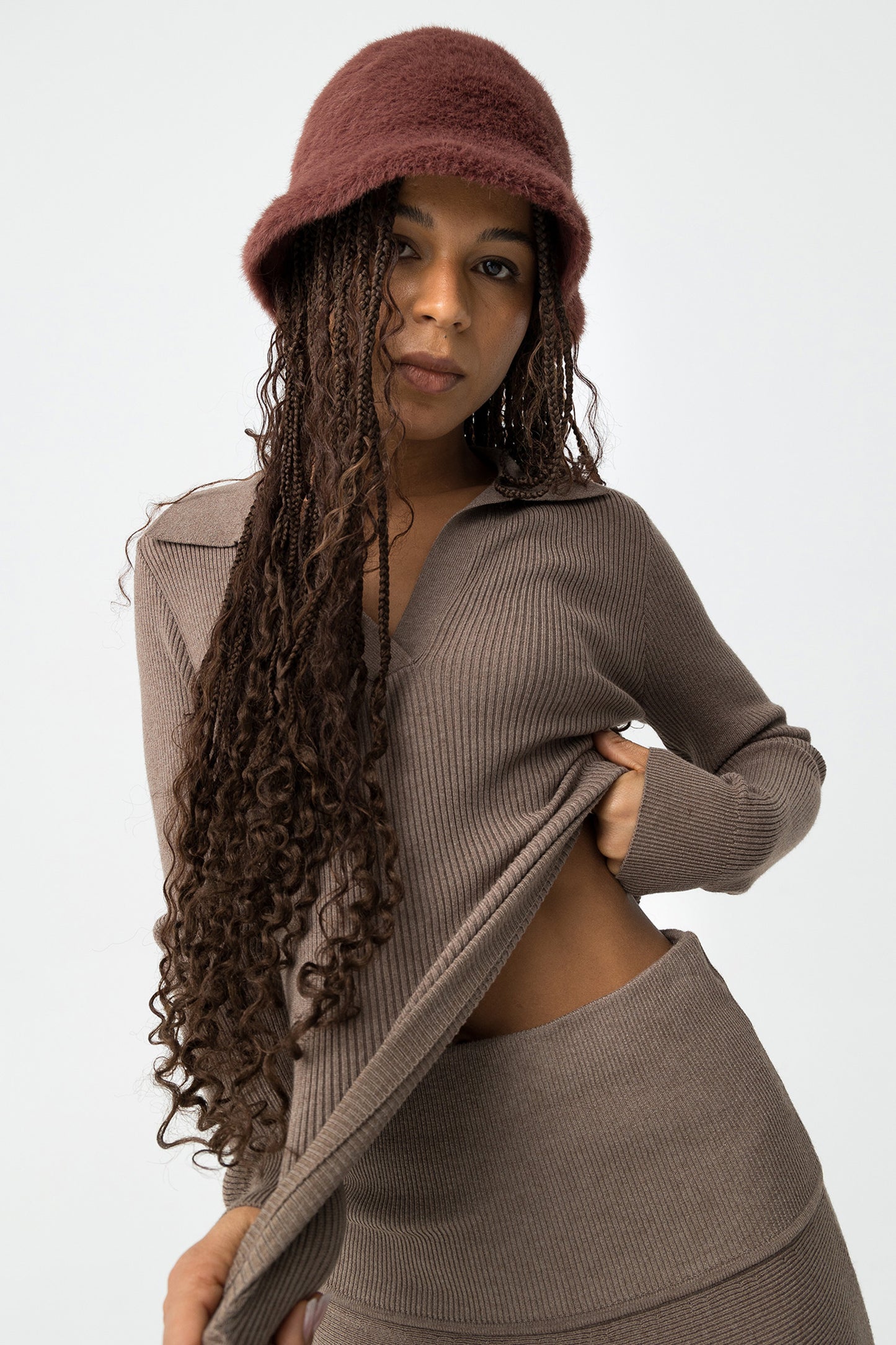 Tiffosi Women's High Neck Polo Knit Sweater - Elegant Jumper