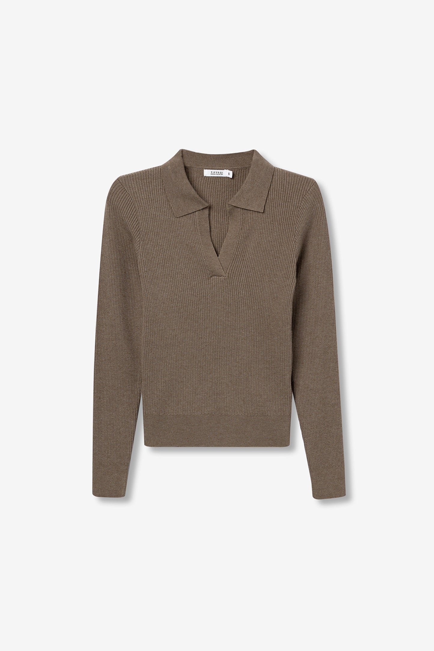 Tiffosi Women's High Neck Polo Knit Sweater - Elegant Jumper