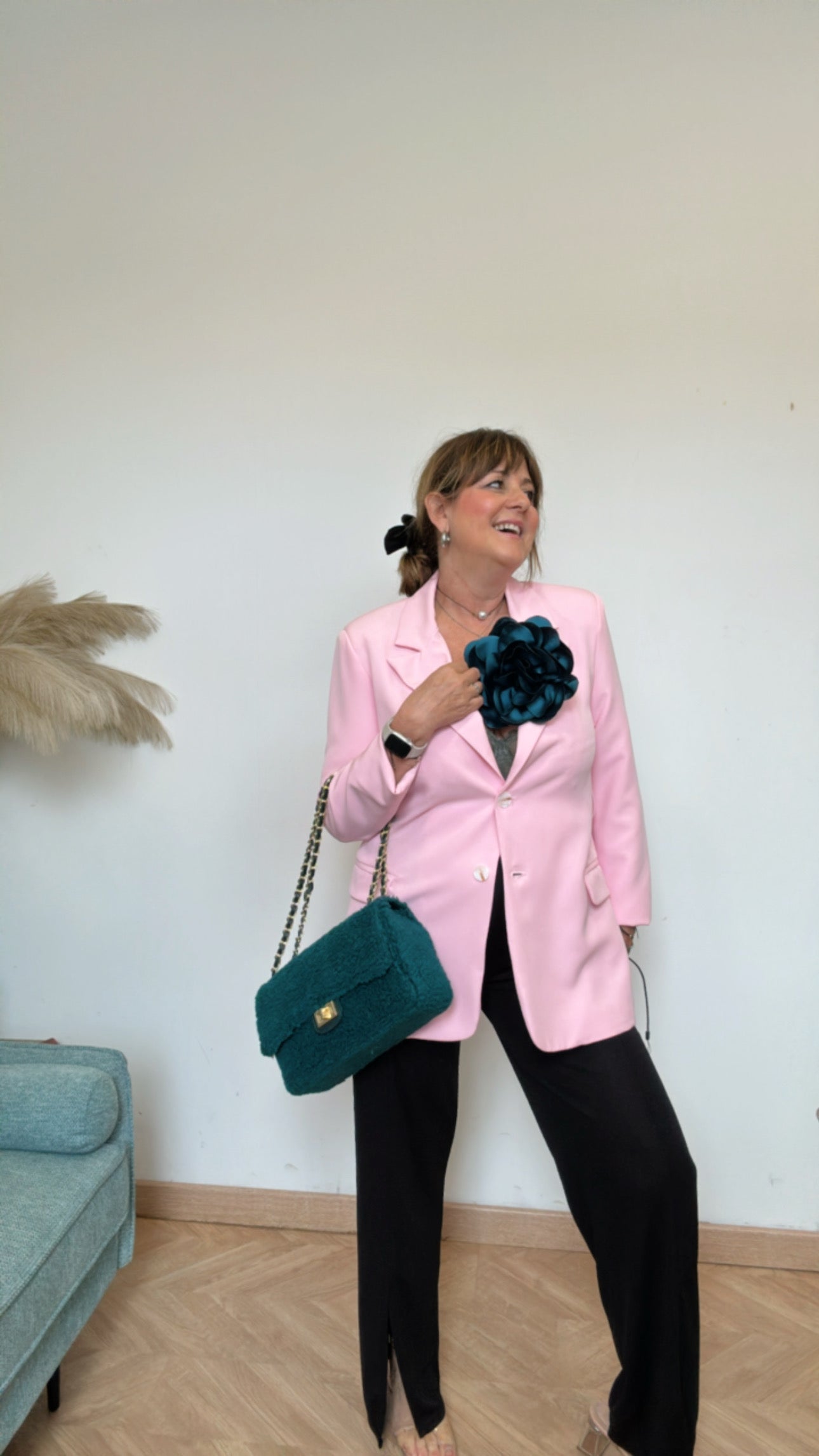 Fitted Barbie Pink Blazer - Elegant Women's Jacket