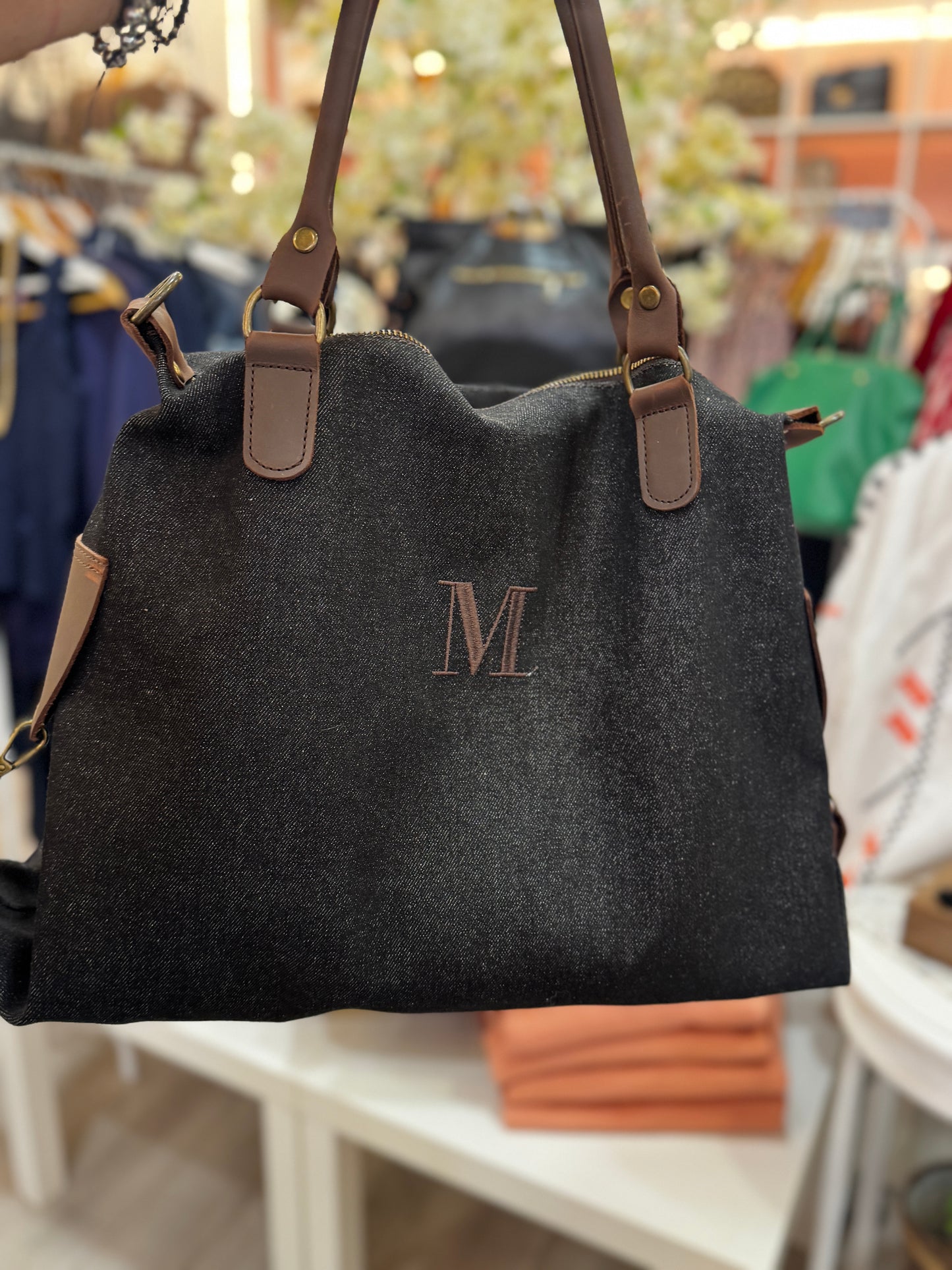 Bolso Lona y  Piel Únic