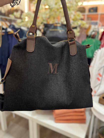 Bolso Lona y  Piel Únic