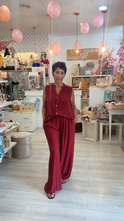 Pantalón Aladín burdeos