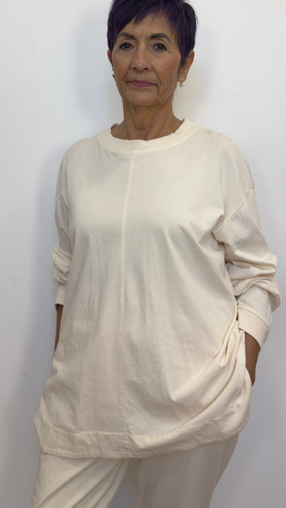 Molina Cream Vanilla Sweatshirt, Fine Elegant BDP One Size