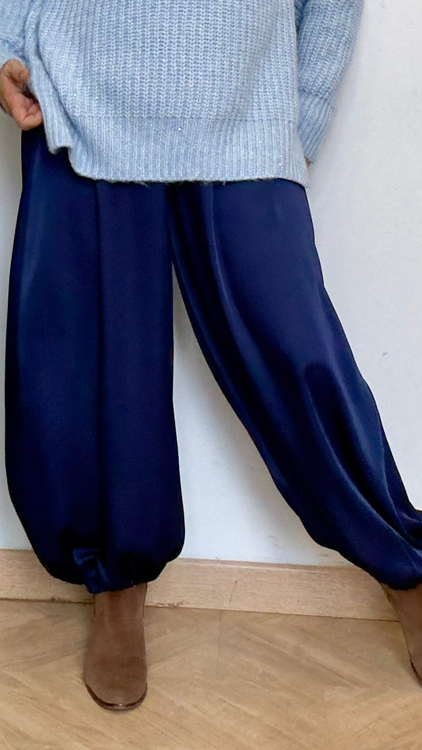 Pantalón Raso Azul Aladín