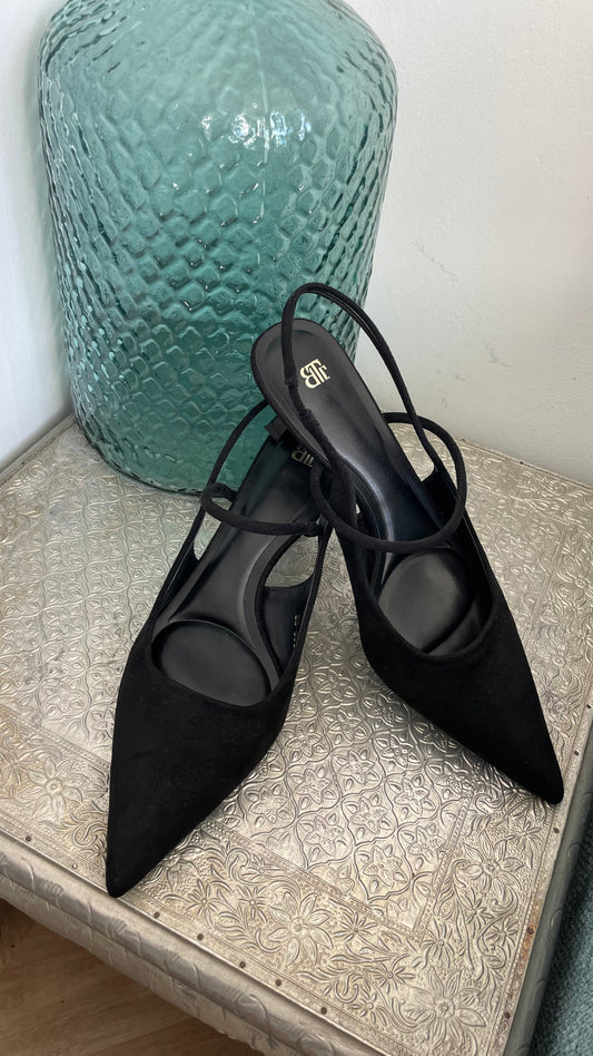 Zapato tacón Punta Negro Satine