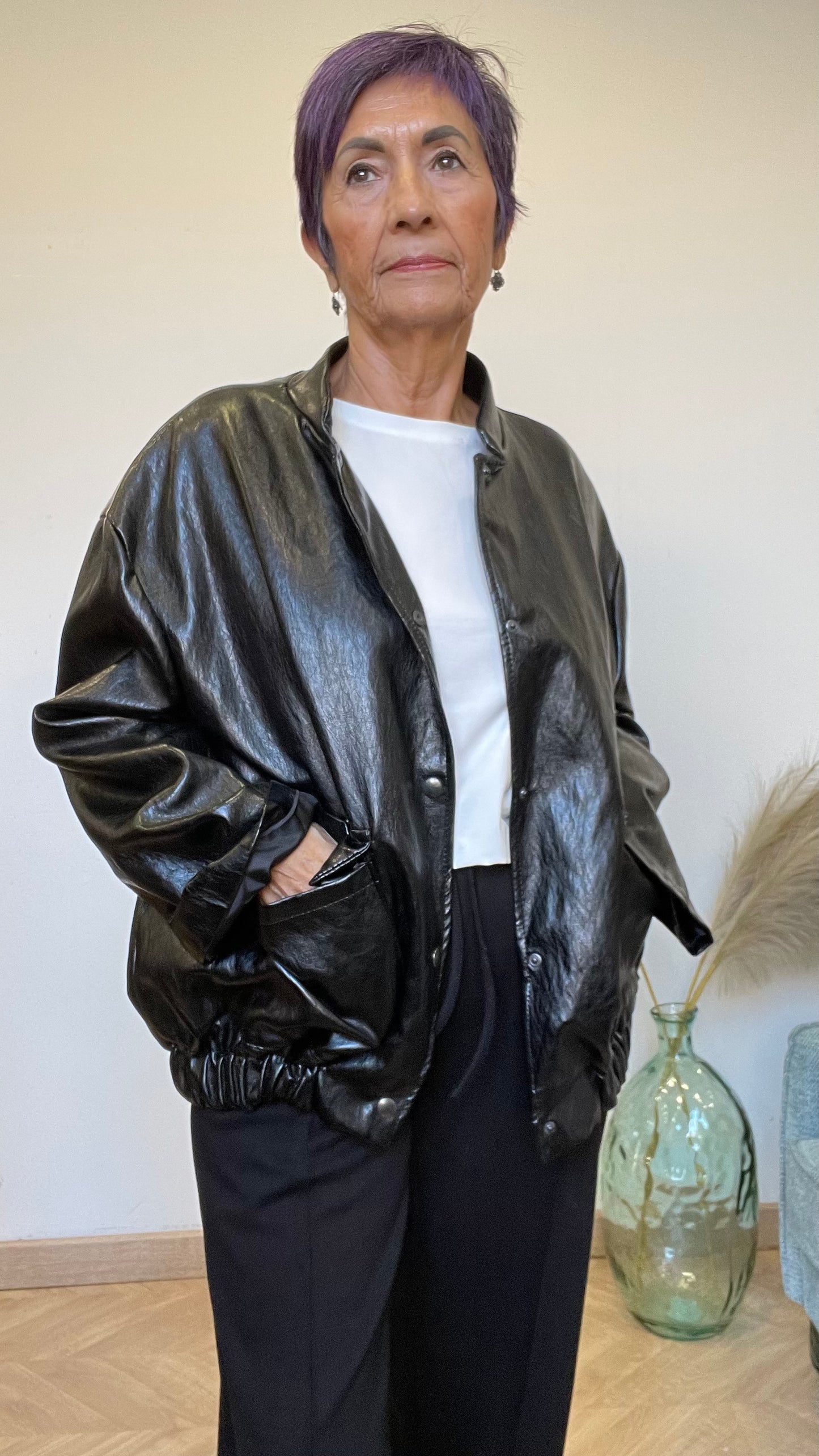 Praline Eco Leather Jacket