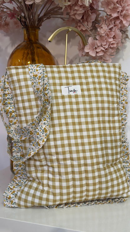 Handmade Totem Fabric Bag with Ruffle - Cotton