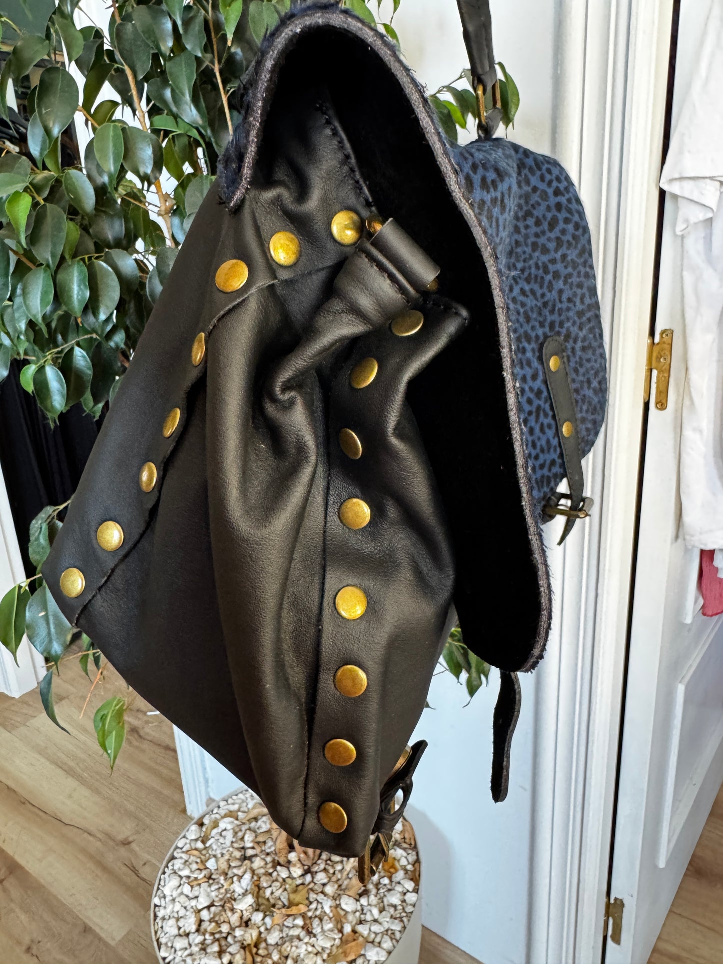 Bolso Piel Print Combinado Boston