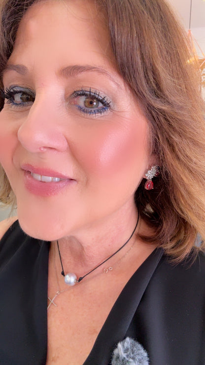 Pendientes Plata Baño Rodio