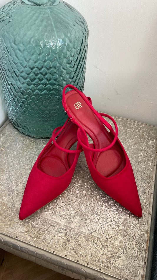 Zapato tacón Rojo Punta Satine