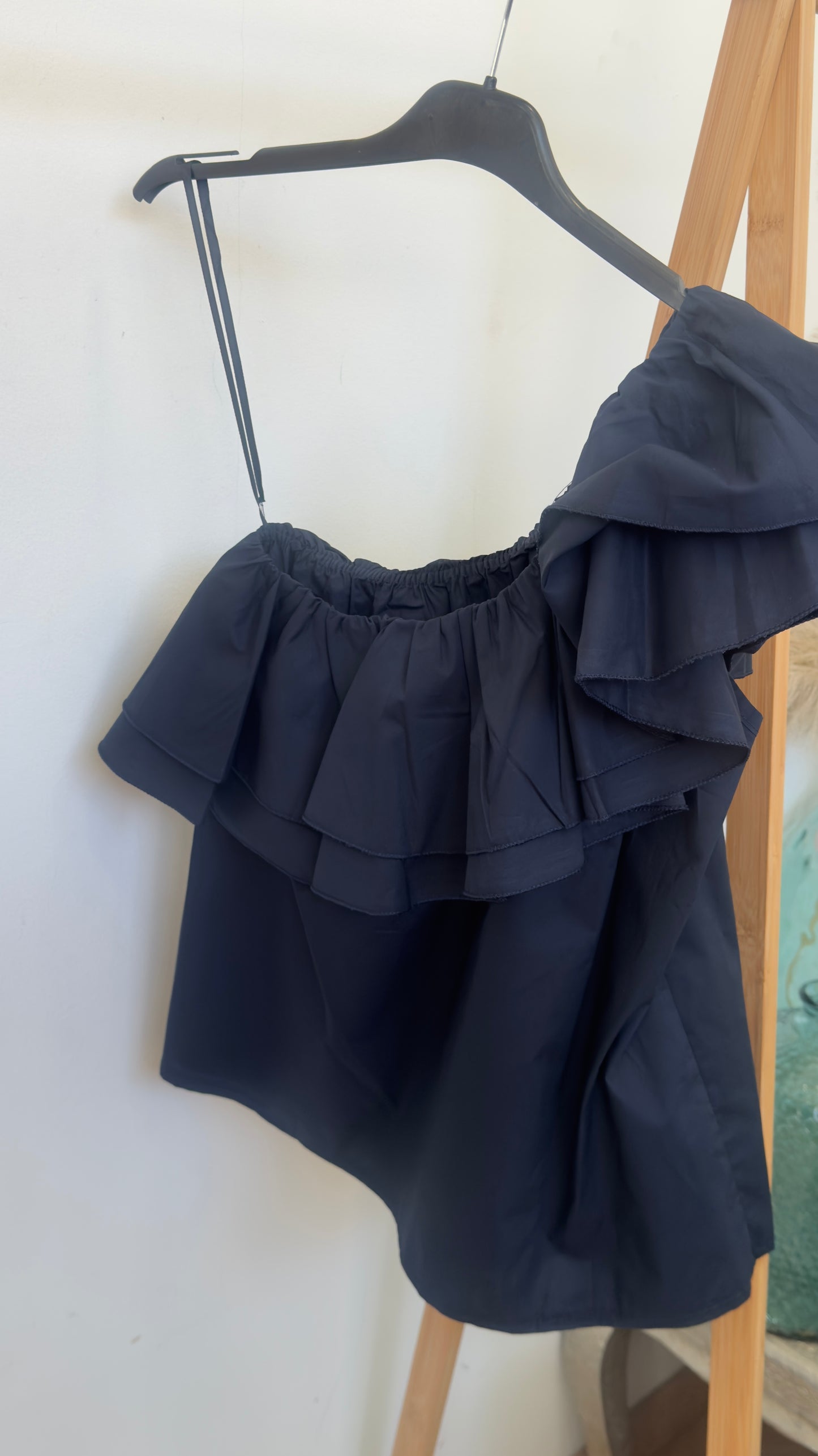 Camisa Asimétrica Azul Marino