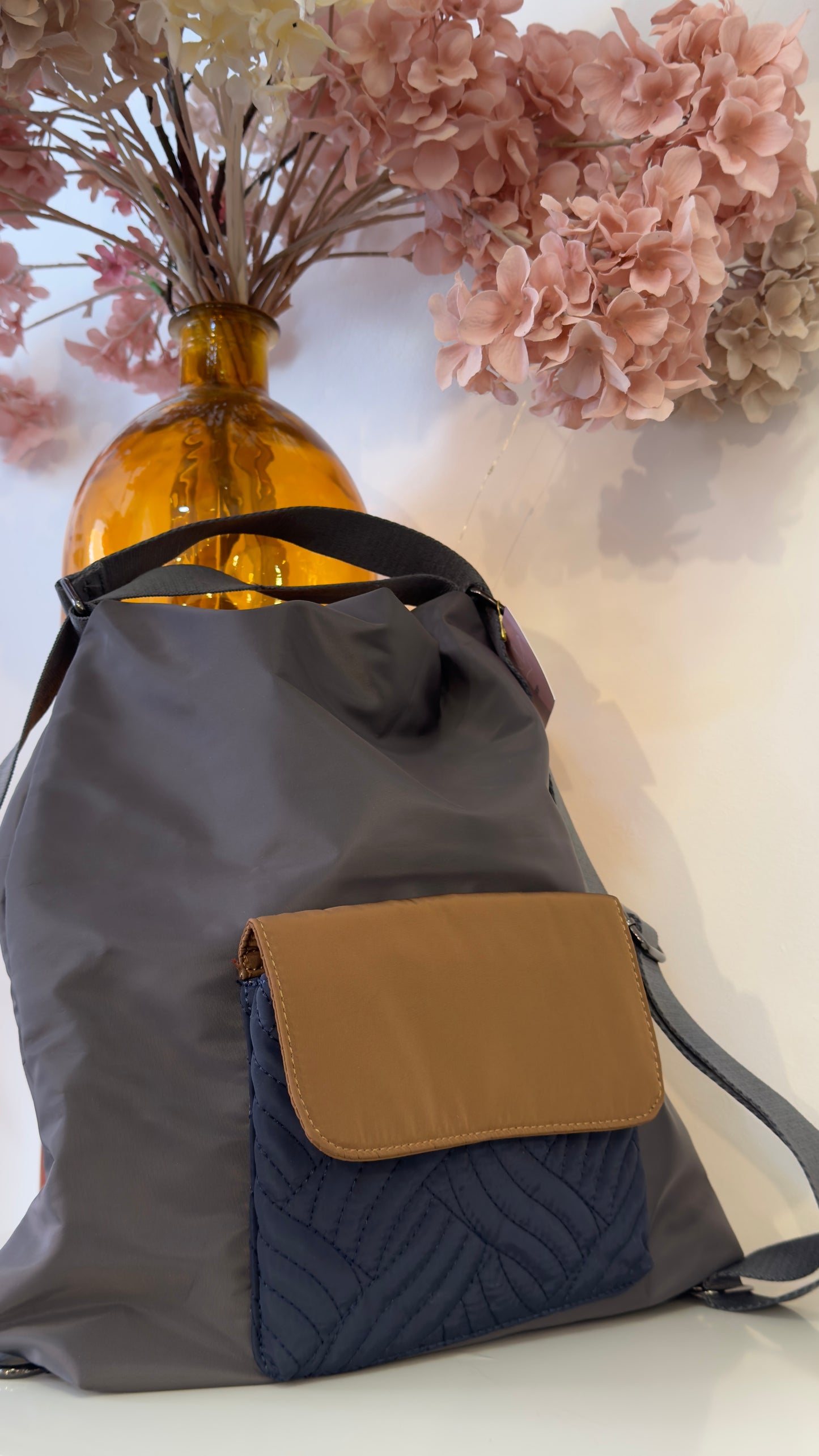 Bolso Mochila Bicolor Jane