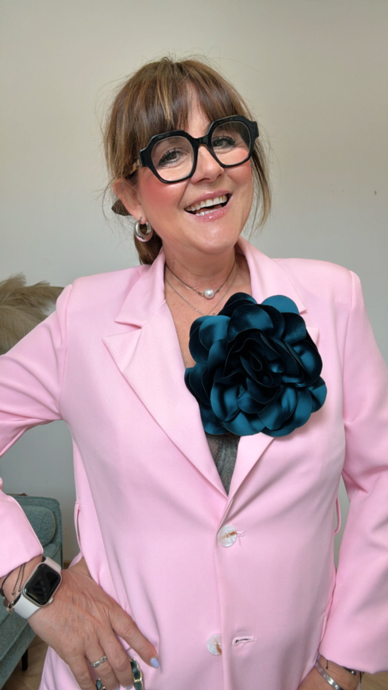 Fitted Barbie Pink Blazer - Elegant Women's Jacket