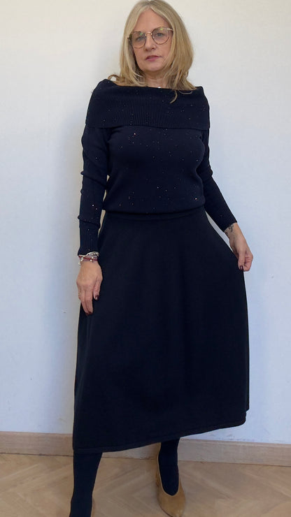 Falda Marino de Punto Barbie