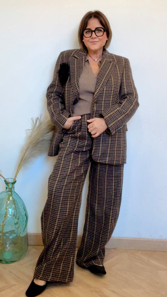 Lawrence Houndstooth Check Trousers