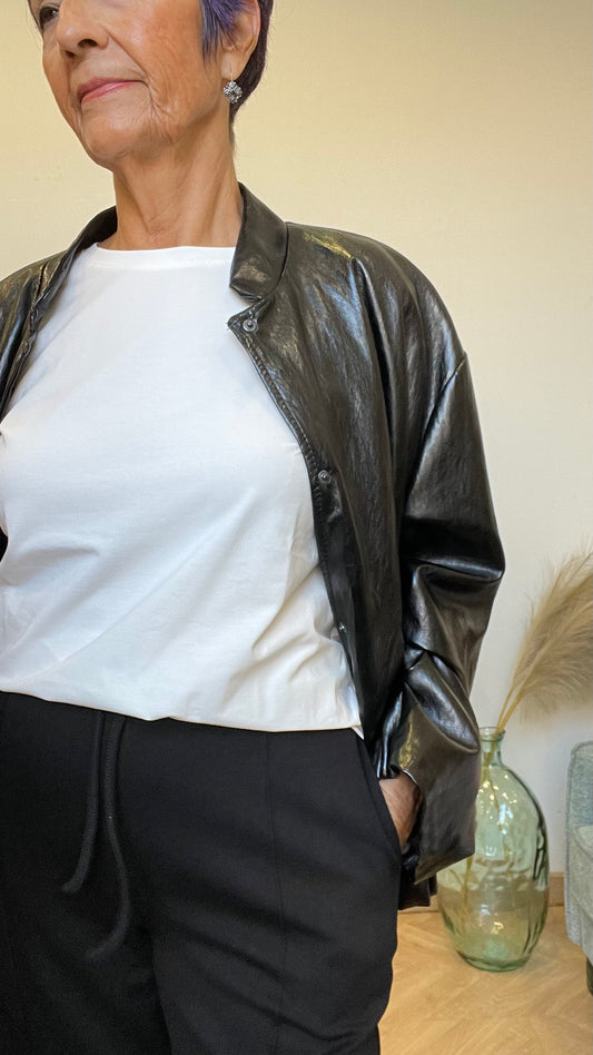 Praline Eco Leather Jacket