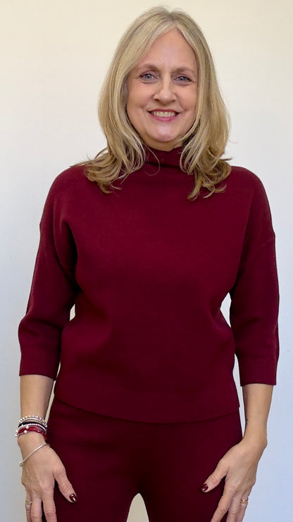 Suéter de Punto Burdeos Carla