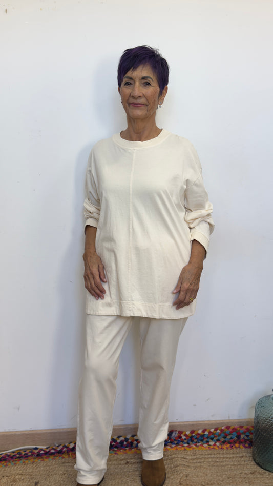 Molina Cream Vanilla Sweatshirt, Fine Elegant BDP One Size