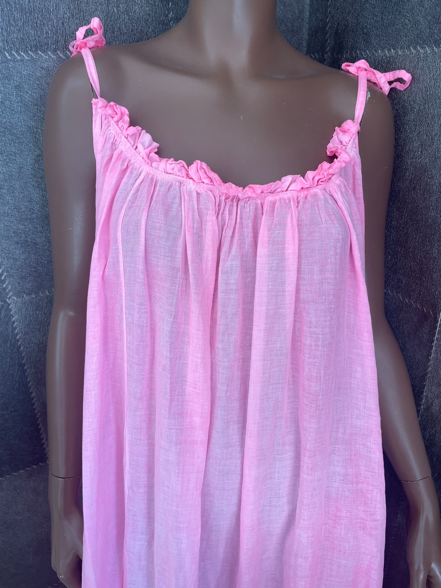 Vestido Largo Tirantes Rosa