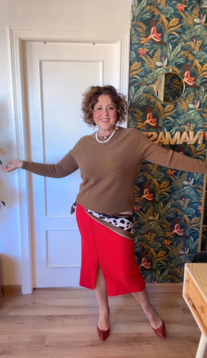 Cleia Round Neck Knit Sweater - One Size Fits All Women