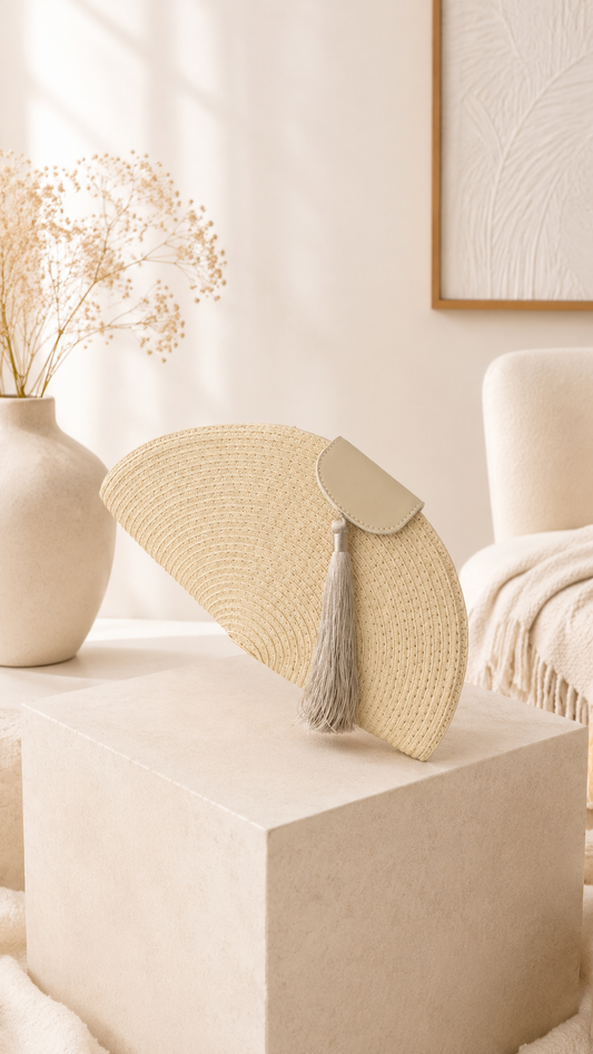 Bolso Abanico Crema
