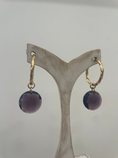 Pendientes Amatista Facetada