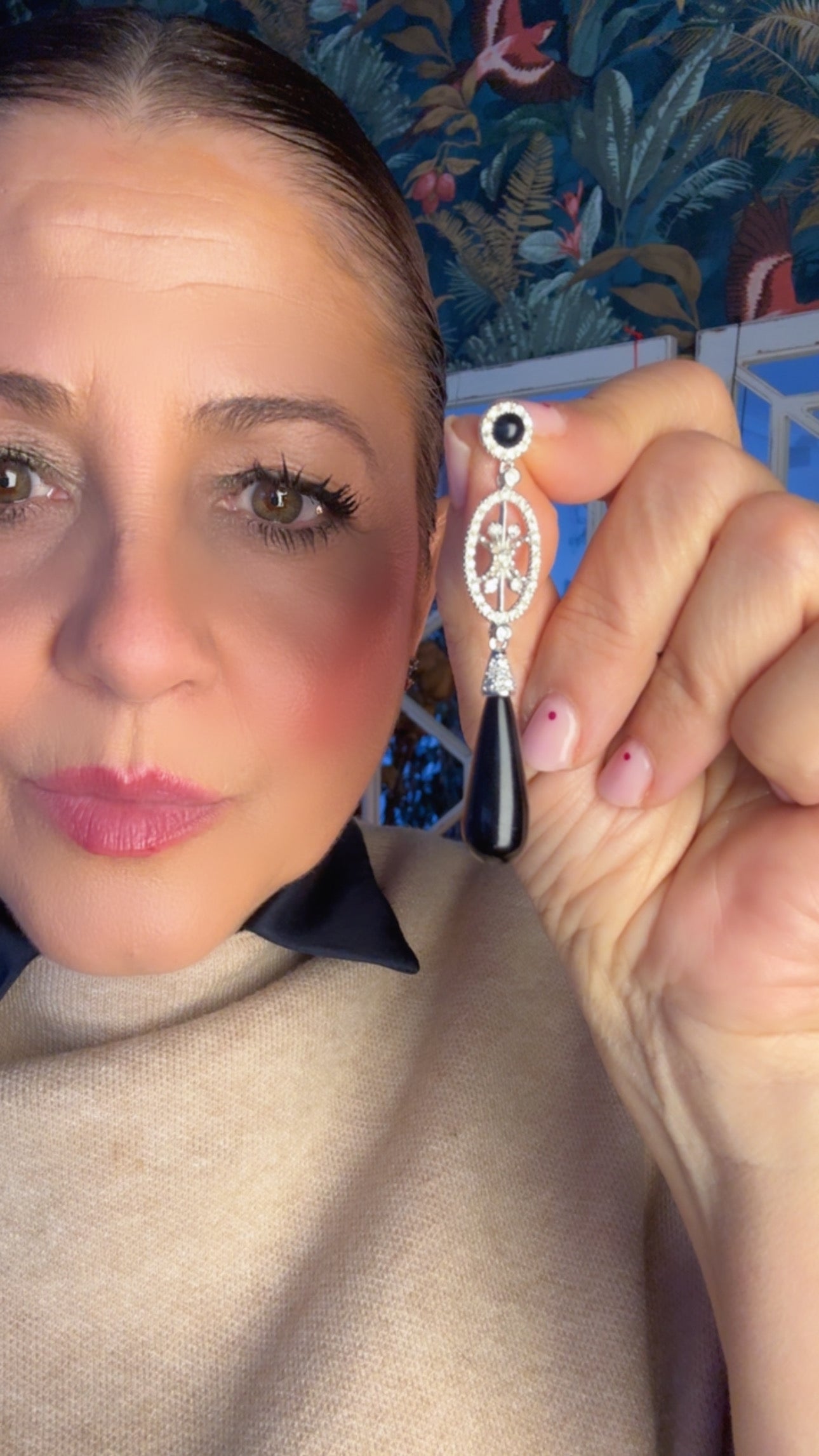 Pendientes Largos de Plata y Ónix - Exclusivos Hechos a Mano