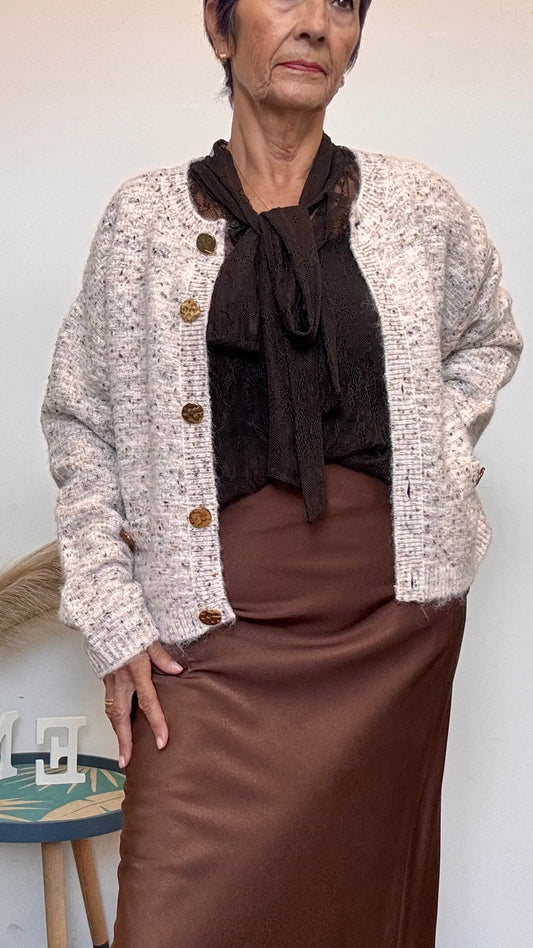 Cardigan Punto Violeta