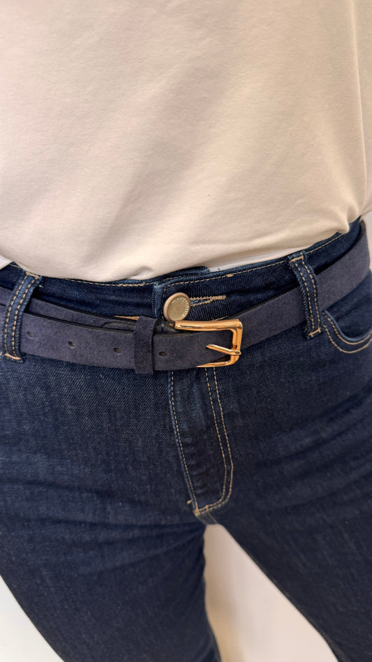 Cinturón Ante Azul Blues