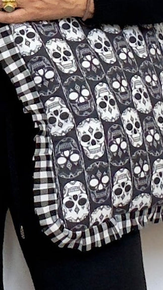 Handmade Skull Canvas Bag - Rocker Style