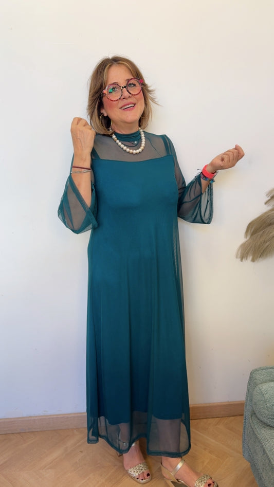 Vestido Azul Petróleo