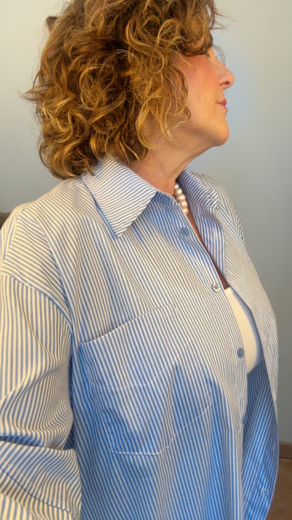 Camisa Rayas Azul Bebé