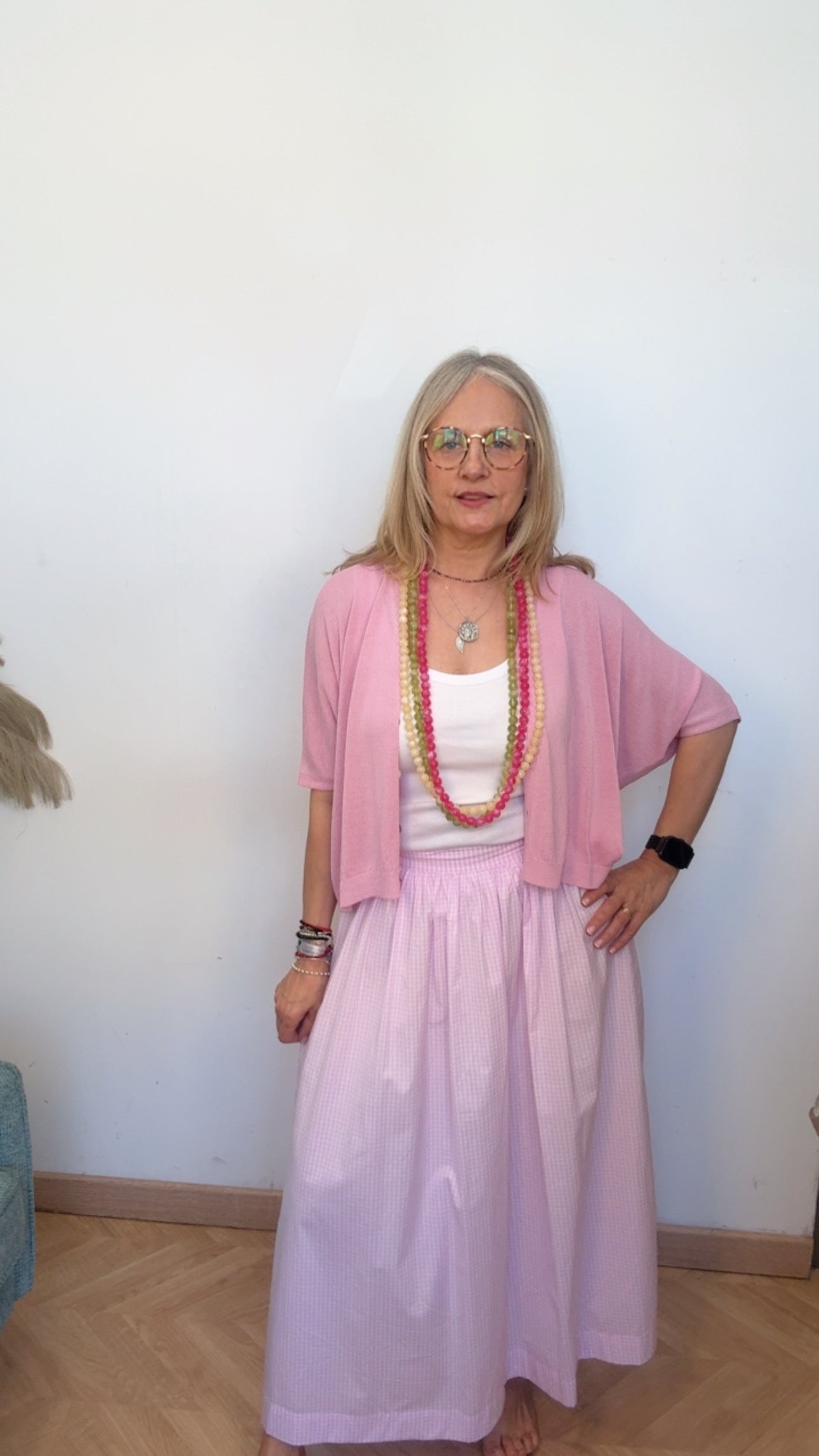 Falda Vichy Rosa