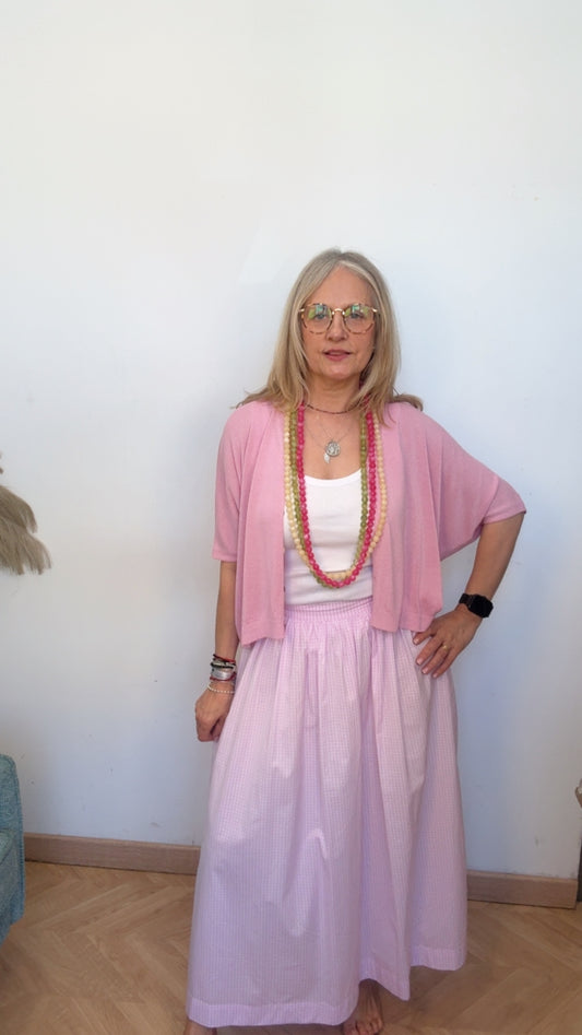 Falda Vichy Rosa