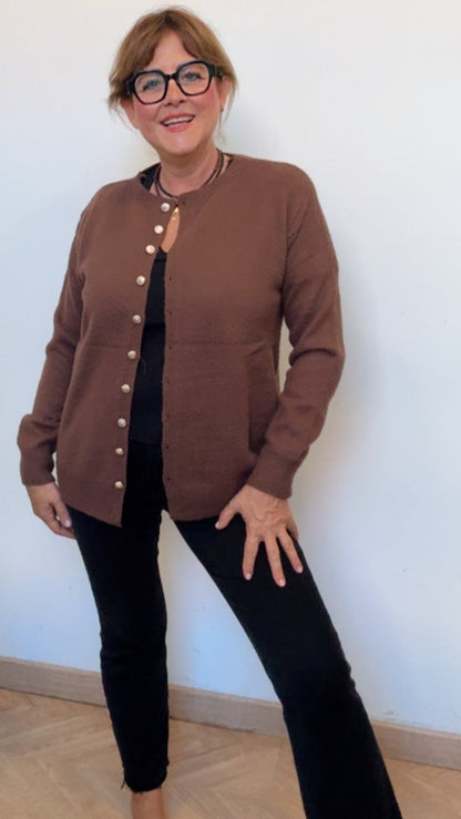 Chaqueta de punto larga Clarie